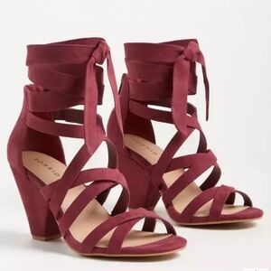 Torrid Burgundy Strappy Heels